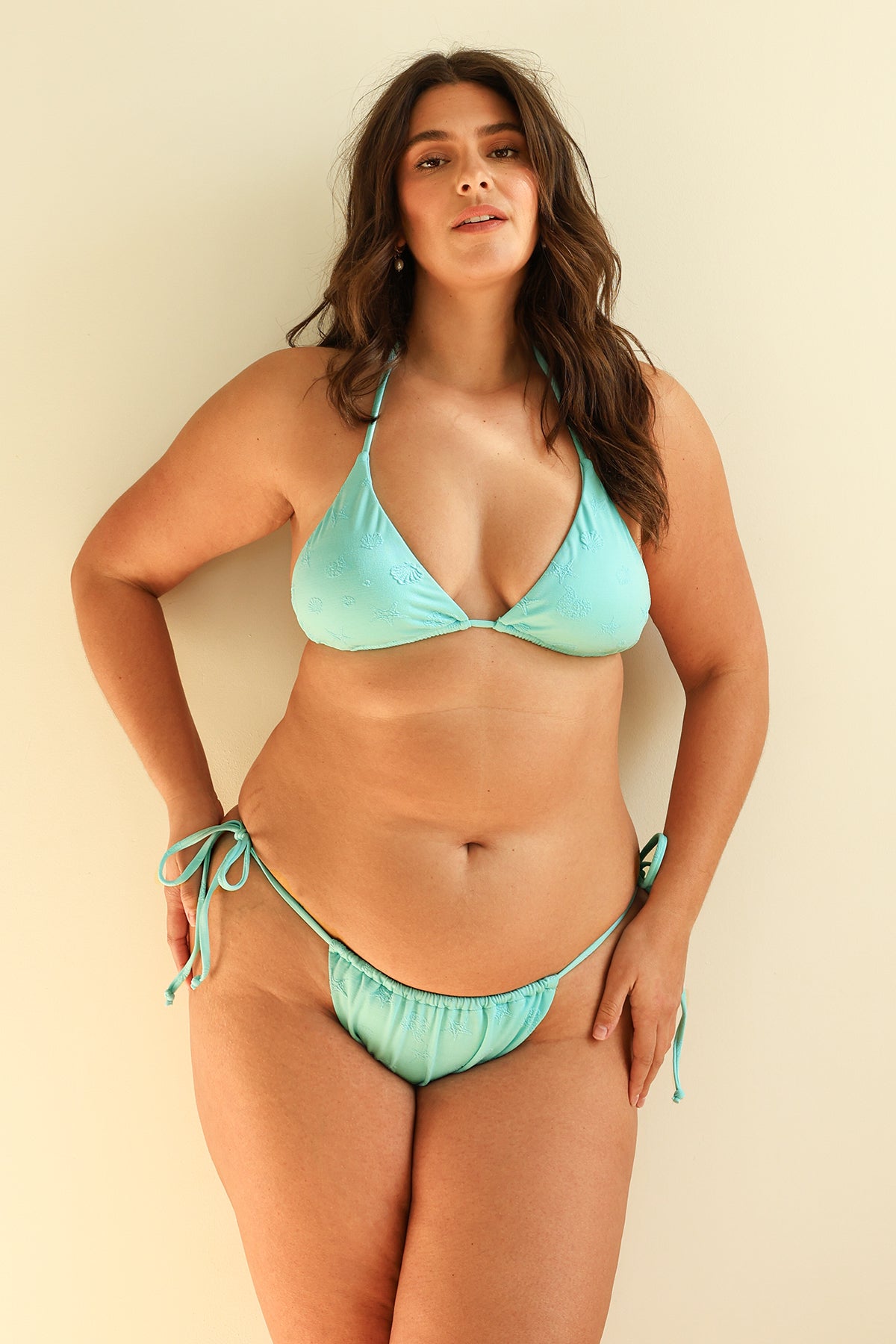 Palm Tie Back Triangle Bikini Top - Image 6