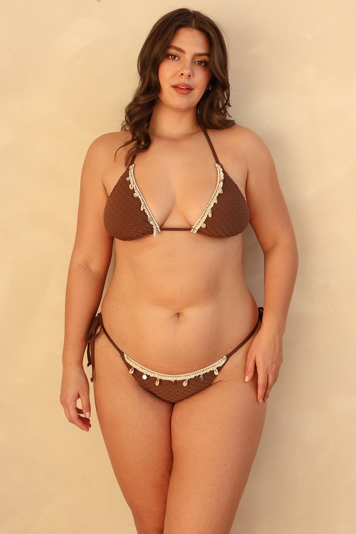 Palm Tie Back Triangle Bikini Top - Image 6