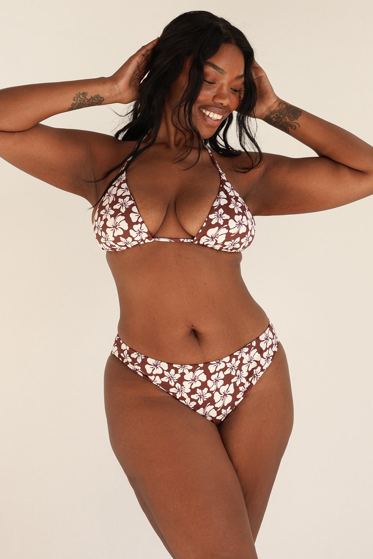 Palm Tie Back Triangle Bikini Top - Image 9