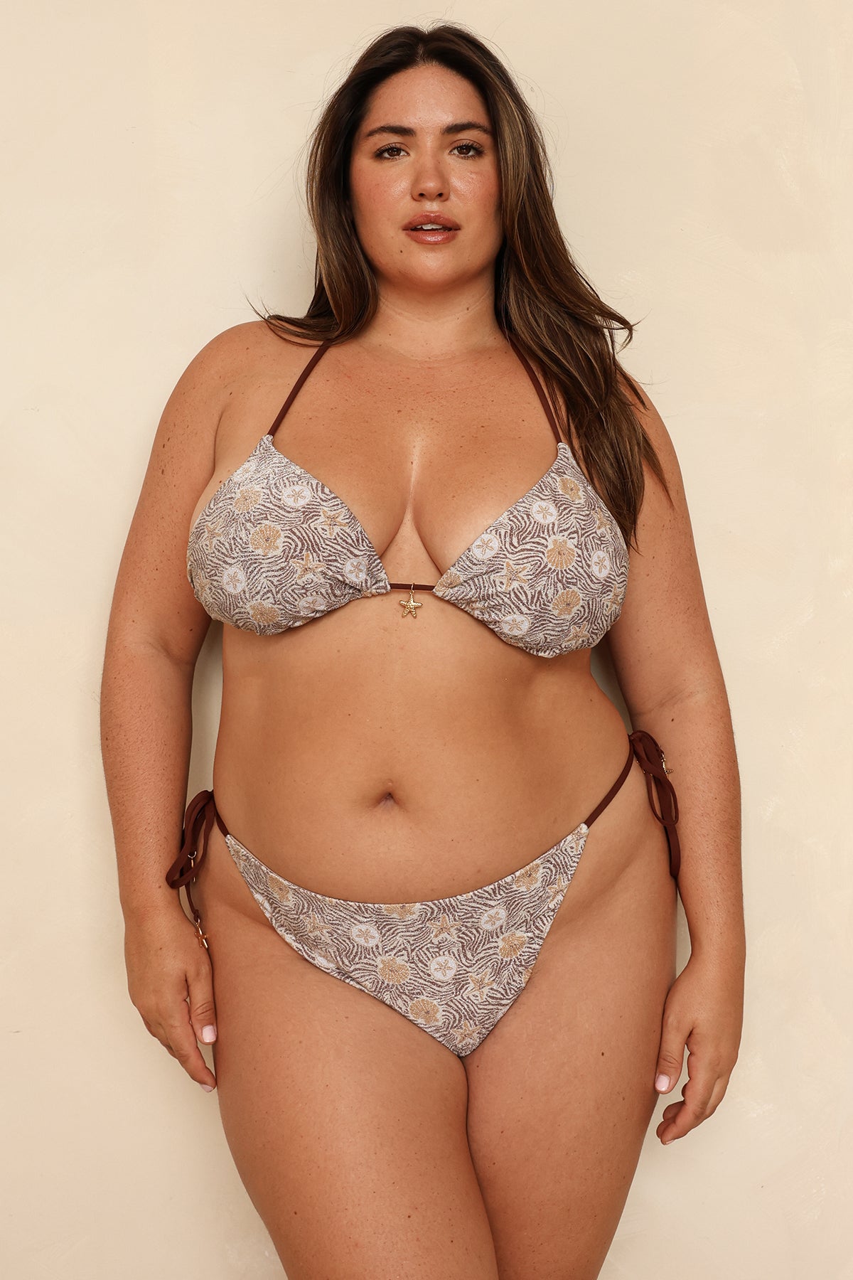 Palm Tie Back Triangle Bikini Top - Image 6