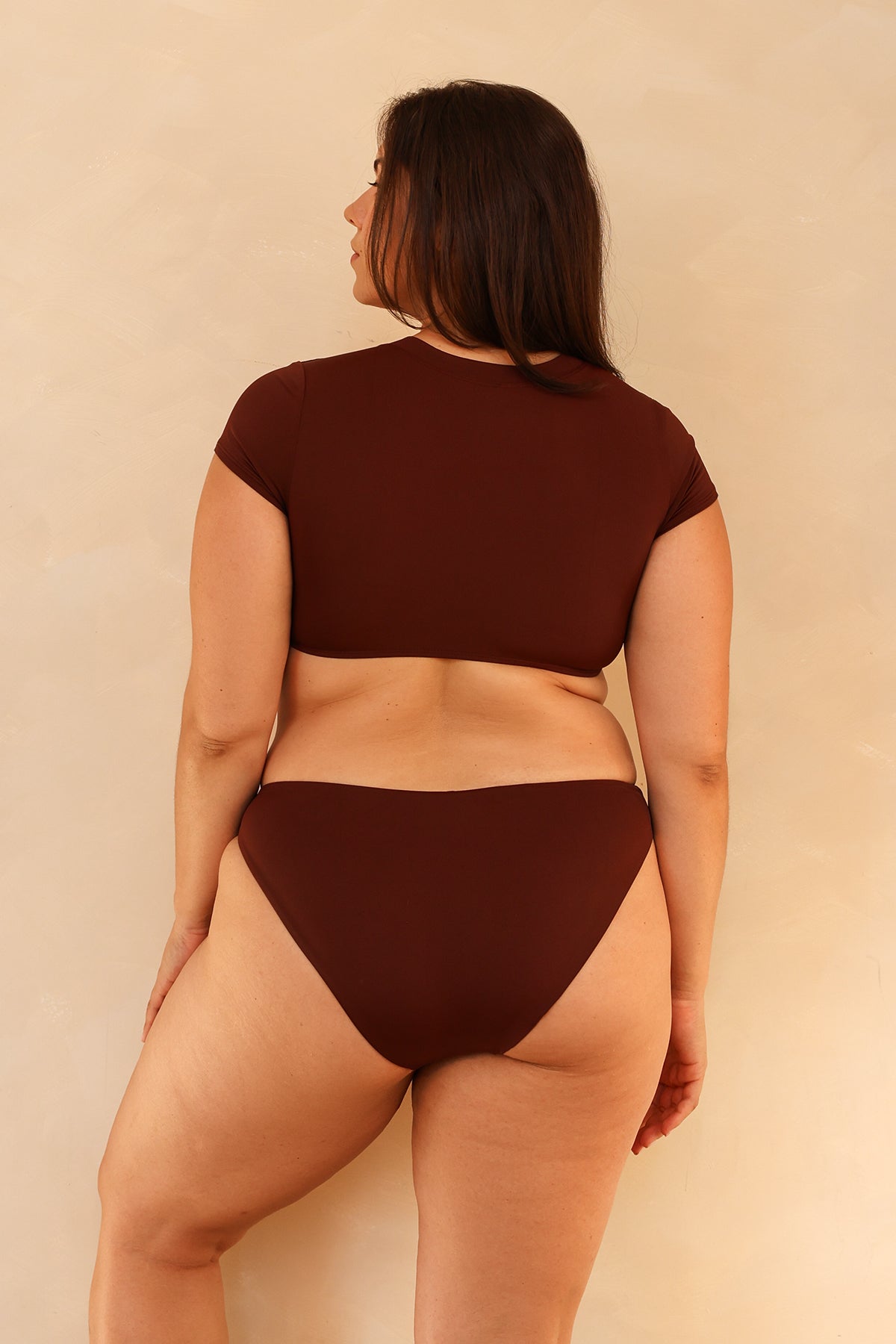 Mocha Crop Top Cheeky Set - Image 7
